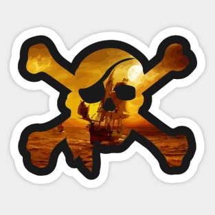 Pirate Halloween Costume Sticker